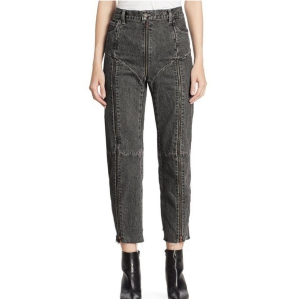 Fashion High Waisted Zipper Jeans